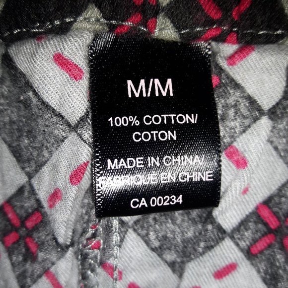 NWOT Plaid Black Gray Red PJ Pants size M - Picture 4 of 5